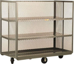 Little Giant - 1,600 Lb Capacity, 6 Shelf, Steel Pick-Pack Truck - 60" Long x 28" Wide x 56" High, 6" Diam Mold-On Rubber Wheels - Americas Tooling