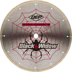 QEP - 10" Diam, 5/8" Arbor Hole Diam, Wet & Dry Cut Saw Blade - Diamond-Tipped, Smooth Action, Standard Round Arbor - Americas Tooling