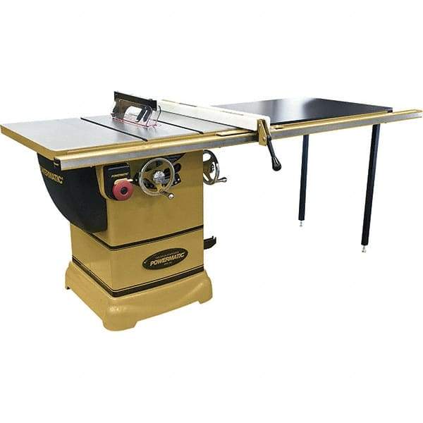 Jet - 10" Blade Diam, 5/8" Arbor Diam, 1 Phase Table Saw - 115/230 Volt, 3-1/8" Cutting Depth - Americas Tooling