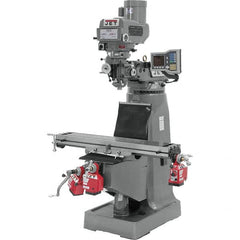 Jet - 9 x 49" 3 hp 230/460V Variable Speed Pulley Control 3 Phase Knee Milling Machine - Americas Tooling