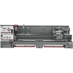 Jet - 26" Swing, 120" Between Centers, 230/460 Volt, Triple Phase Engine Lathe - 6MT Taper, 10 hp, 40 to 1,800 RPM, 4-1/8" Bore Diam - Americas Tooling