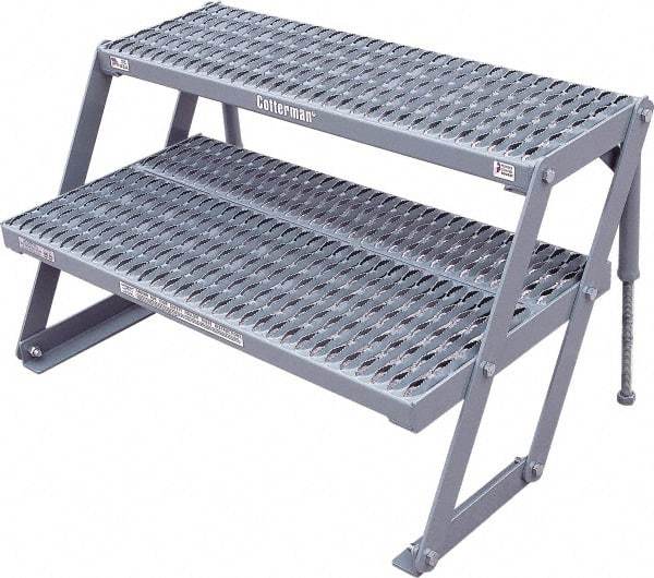 Cotterman - 23" 2 Step Platform - Work Platform, 800 Lb Capacity, 38" Base Width x 21" Base Depth - Americas Tooling