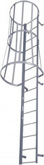 Cotterman - 319" 29 Step Fixed Ladder - Dock Ladder, 300 Lb Capacity, 39" Base Width x 40" Base Depth - Americas Tooling