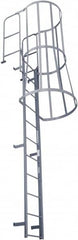 Cotterman - 274" 21 Step Fixed Ladder - Dock Ladder, 300 Lb Capacity, 39" Base Width x 40" Base Depth - Americas Tooling