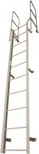 Cotterman - 186" 13 Step Fixed Ladder - Dock Ladder, 300 Lb Capacity, 27" Base Width x 18" Base Depth - Americas Tooling