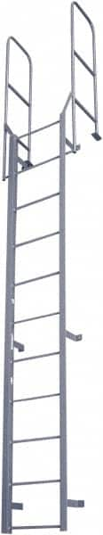 Cotterman - 164" 11 Step Fixed Ladder - Dock Ladder, 300 Lb Capacity, 27" Base Width x 18" Base Depth - Americas Tooling