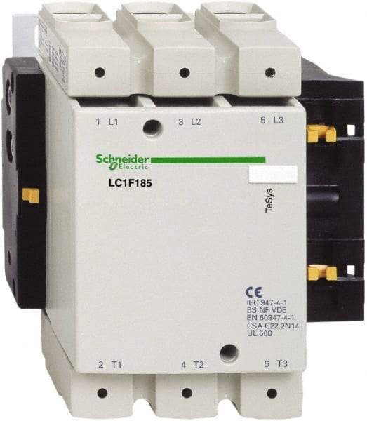 Schneider Electric - 3 Pole, 120 Coil VAC, 275 Amp at 440 VAC, Nonreversible IEC Contactor - Bureau Veritas, CCC, CSA, DNV, EN/IEC 60947-1, EN/IEC 60947-4-1, GL, JEM 1038, LROS, RINA, RMRoS, RoHS Compliant, UL Listed - Americas Tooling