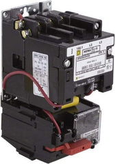 Square D - 220 Coil VAC at 50 Hz, 240 Coil VAC at 60 Hz, 9 Amp, Nonreversible Open Enclosure NEMA Motor Starter - 3 Phase hp: 1-1/2 at 200 VAC, 1-1/2 at 230 VAC, 2 at 460 VAC, 2 at 575 VAC - Americas Tooling