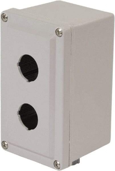 Square D - 2 Hole, 30mm Hole Diameter, Plastic Pushbutton Switch Enclosure - 1, 3, 4, 12, 4X NEMA Rated - Americas Tooling