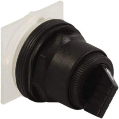 Schneider Electric - 30mm Mount Hole, 2 Position, Knob and Pushbutton Operated, Selector Switch Only - Black, Maintained (MA), without Contact Blocks, Anticorrosive, Weatherproof, Dust and Oil Resistant - Americas Tooling