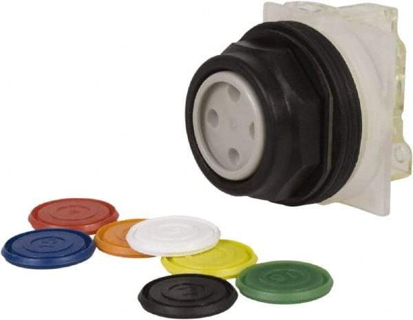 Schneider Electric - 30mm Mount Hole, Flush, Pushbutton Switch with Contact Block - Octagon, Multicolor Pushbutton, Momentary (MO) - Americas Tooling