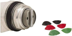 Schneider Electric - 1.18 Inch Mount Hole, Extended Straight, Pushbutton Switch Only - Round, Black, Green and Red Pushbutton, Momentary (MO), Weatherproof, Dust and Oil Resistant - Americas Tooling