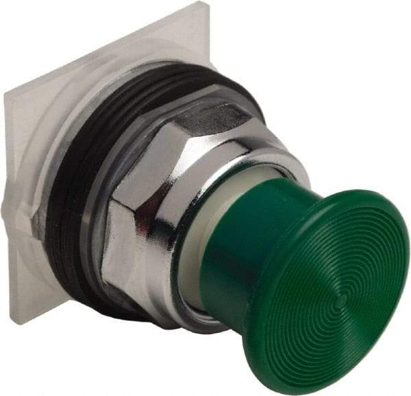 Schneider Electric - 30mm Mount Hole, Extended Straight, Pushbutton Switch Only - Green Pushbutton, Momentary (MO) - Americas Tooling