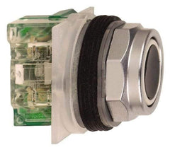 Schneider Electric - 30mm Mount Hole, Flush, Pushbutton Switch with Contact Block - Octagon, Black Pushbutton, Momentary (MO) - Americas Tooling