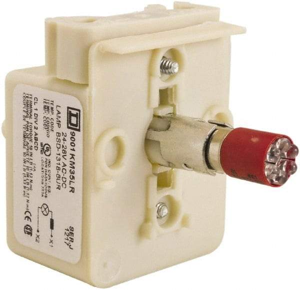 Schneider Electric - 24-28 VAC, 24-28 VDC Red Lens LED Light Module - Americas Tooling