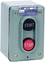 Schneider Electric - 2 Operator, Projecting Pushbutton Control Station - Start, Stop (Legend), Momentary Switch, NO/NC Contact, NEMA 4 - Americas Tooling