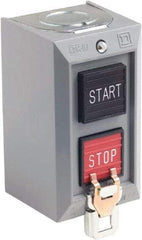 Schneider Electric - 2 Operator, Projecting Pushbutton Control Station - Start, Stop (Legend), Momentary Switch, NO/NC Contact, NEMA 1 - Americas Tooling