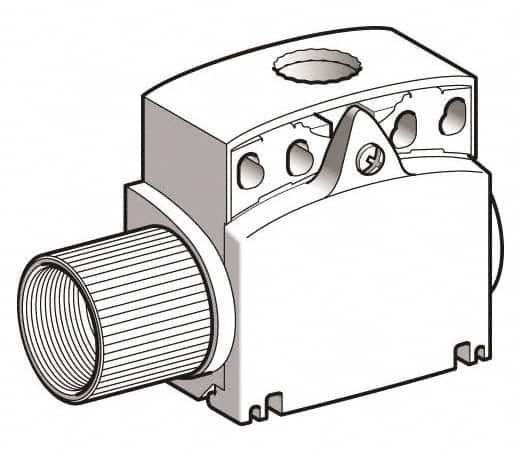 Telemecanique Sensors - 3-1/2 Inch Long, Plastic Body, Limit Switch Body - For Use with ZCE01, ZCE02, ZCE05, ZCE06, ZCE07, ZCE08, ZCE10, ZCE11, ZCE13, ZCE14, ZCE21, ZCE24, ZCE27, ZCE28, ZCE29, ZCE62, ZCE63, ZCE64, ZCE65, ZCE66, ZCE67, ZCEH0, ZCEH2 - Americas Tooling