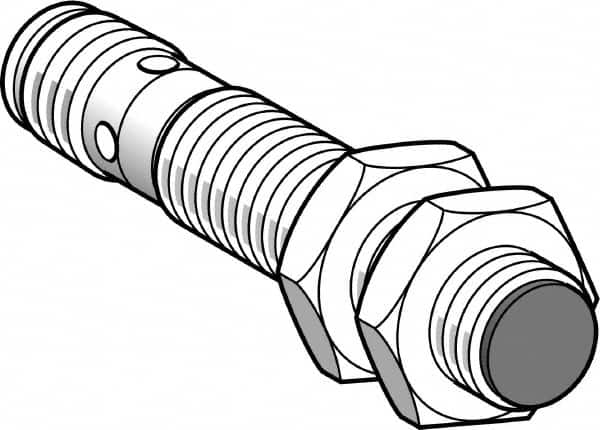 Telemecanique Sensors - NPN, PNP, 4mm Detection, Cylinder, Inductive Proximity Sensor - 2 Wires, IP67, IP69, 12 to 48 VDC, M12x1 Thread, 62mm Long - Americas Tooling