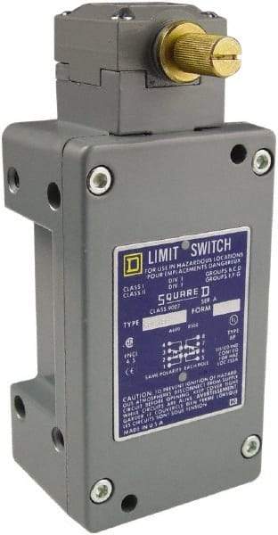 Square D - SPDT, 2NC/2NO, 600 Volt Screw Terminal, Rotary Head Actuator, General Purpose Limit Switch - 1, 2, 4, 6, 12, 13, 6P NEMA Rating, IP67 IPR Rating - Americas Tooling