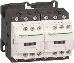 Schneider Electric - 3 Pole, 240 Coil VAC at 50/60 Hz, 25 Amp at 440 VAC, Reversible IEC Contactor - 1 Phase hp: 2 at 115 VAC, 3 at 230/240 VAC, 3 Phase hp: 15 at 460/480 VAC, 20 at 575/600 VAC, 5 at 200/208 VAC, 7.5 at 230/240 VAC - Americas Tooling