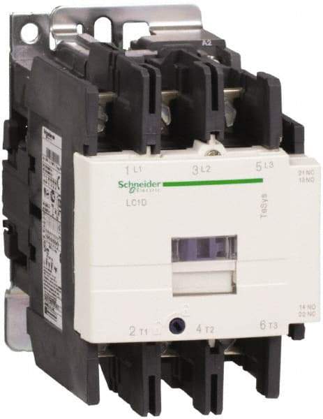 Schneider Electric - 3 Pole, 120 Coil VAC at 50/60 Hz, 80 Amp at 440 VAC, Nonreversible IEC Contactor - Bureau Veritas, CCC, CSA, CSA C22.2 No. 14, DNV, EN/IEC 60947-4-1, EN/IEC 60947-5-1, GL, GOST, LROS, RINA, RoHS Compliant, UL 508, UL Listed - Americas Tooling