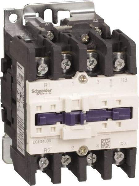 Schneider Electric - 4 Pole, 110 Coil VAC at 50/60 Hz, 60 Amp at 440 VAC, Nonreversible IEC Contactor - Bureau Veritas, CCC, CSA, CSA C22.2 No. 14, DNV, EN/IEC 60947-4-1, EN/IEC 60947-5-1, GL, GOST, LROS, RINA, RoHS Compliant, UL 508, UL Listed - Americas Tooling