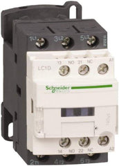 Schneider Electric - 3 Pole, 21 Coil VAC at 50/60 Hz, 12 Amp at 440 VAC and 25 Amp at 440 VAC, Nonreversible IEC Contactor - 1 Phase hp: 1 at 115 VAC, 2 at 230/240 VAC, 3 Phase hp: 10 at 575/600 VAC, 3 at 200/208 VAC, 3 at 230/240 VAC, 7.5 at 460/480 VAC - Americas Tooling