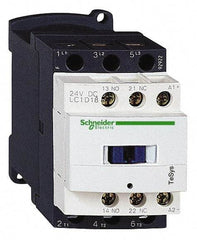 Schneider Electric - 3 Pole, 208 Coil VAC at 50/60 Hz, 18 Amp at 440 VAC and 32 Amp at 440 VAC, Nonreversible IEC Contactor - 1 Phase hp: 1 at 115 VAC, 3 at 230/240 VAC, 3 Phase hp: 10 at 460/480 VAC, 15 at 575/600 VAC, 5 at 200/208 VAC, 5 at 230/240 VAC - Americas Tooling