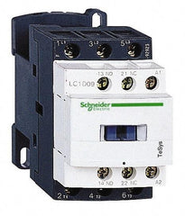 Schneider Electric - 3 Pole, 230 Coil VAC at 50/60 Hz, 25 Amp at 440 VAC and 9 Amp at 440 VAC, Nonreversible IEC Contactor - 1 Phase hp: 0.5 at 115 VAC, 1 at 230/240 VAC, 3 Phase hp: 2 at 200/208 VAC, 2 at 230/240 VAC, 5 at 460/480 VAC, 7.5 at 575/600 VAC - Americas Tooling