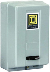 Square D - 2 Pole, 30 Amp Inductive Load, 110 Coil VAC at 50 Hz and 120 Coil VAC at 60 Hz, Definite Purpose Contactor - Phase 1 Hp:  2 at 115 VAC, 5 at 230 VAC, Enclosed Enclosure, NEMA 1 - Americas Tooling