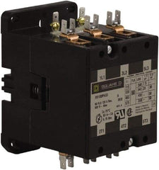 Square D - 3 Pole, 90 Amp Inductive Load, 277 Coil VAC at 60 Hz, Definite Purpose Contactor - Phase 1 and Phase 3 Hp:  20 at 230 VAC, 30 at 230 VAC, 50 at 460 VAC, 50 at 575 VAC, 7.5 at 115 VAC, 120 Amp Resistive Rating, CE, CSA, UL Listed - Americas Tooling