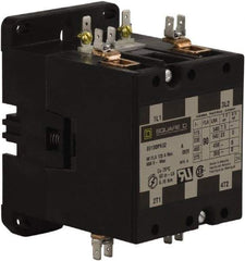 Square D - 2 Pole, 90 Amp Inductive Load, 110 Coil VAC at 50 Hz and 120 Coil VAC at 60 Hz, Definite Purpose Contactor - Phase 1 Hp:  20 at 230 VAC, 7.5 at 115 VAC, 120 Amp Resistive Rating, CE, CSA, UL Listed - Americas Tooling