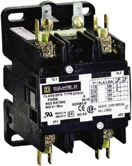 Square D - 2 Pole, 40 Amp Inductive Load, 110 Coil VAC at 50 Hz and 120 Coil VAC at 60 Hz, Definite Purpose Contactor - Phase 1 Hp:  3 at 115 VAC, 7.5 at 230 VAC, 50 Amp Resistive Rating, CE, CSA, UL Listed - Americas Tooling