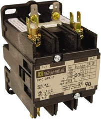 Square D - 2 Pole, 20 Amp Inductive Load, 440 Coil VAC at 50 Hz and 480 Coil VAC at 60 Hz, Definite Purpose Contactor - Phase 1 Hp:  1.5 at 115 VAC, 3 at 230 VAC, 30 Amp Resistive Rating, CE, CSA, UL Listed - Americas Tooling