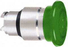 Schneider Electric - 22mm Mount Hole, Extended Mushroom Head, Pushbutton Switch Only - Round, Green Pushbutton, Nonilluminated, Momentary (MO) - Americas Tooling