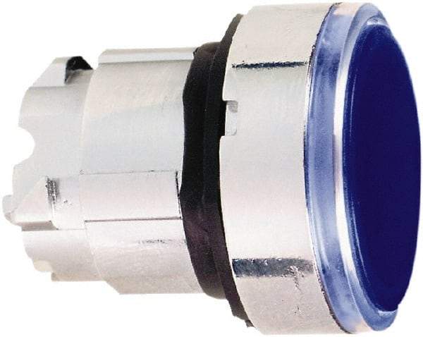 Schneider Electric - 22mm Mount Hole, Flush, Pushbutton Switch Only - Round, Blue Pushbutton, Nonilluminated, Momentary (MO) - Americas Tooling