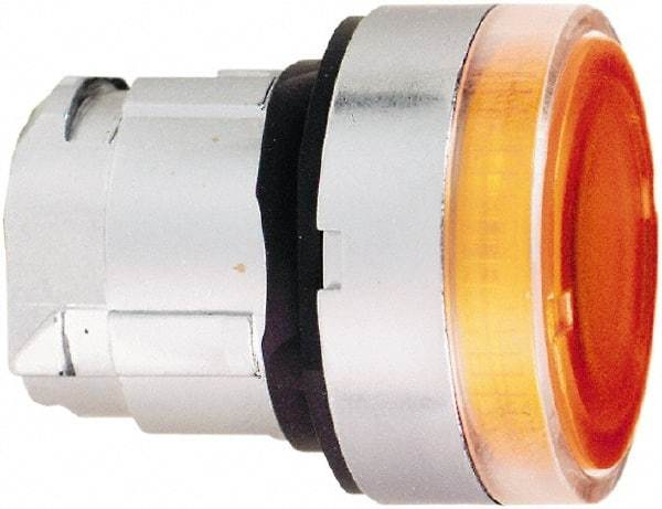 Schneider Electric - 22mm Mount Hole, Flush, Pushbutton Switch Only - Round, Orange Pushbutton, Illuminated, Momentary (MO) - Americas Tooling