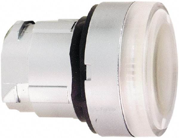 Schneider Electric - 22mm Mount Hole, Flush, Pushbutton Switch Only - Round, White Pushbutton, Illuminated, Momentary (MO) - Americas Tooling