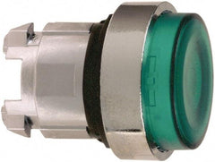 Schneider Electric - 22mm Mount Hole, Extended Straight, Pushbutton Switch Only - Round, Green Pushbutton, Nonilluminated, Momentary (MO) - Americas Tooling