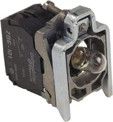 Schneider Electric - Pushbutton Switch Mounting Collar with Contact Block & Light Module - BA 9s Lamp - Americas Tooling