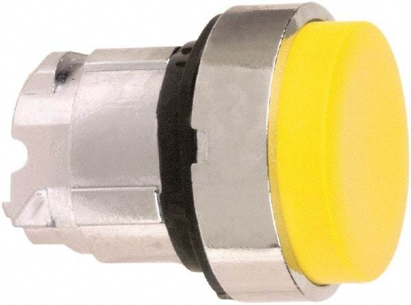 Schneider Electric - 22mm Mount Hole, Extended Straight, Pushbutton Switch Only - Round, Yellow Pushbutton, Nonilluminated, Momentary (MO) - Americas Tooling