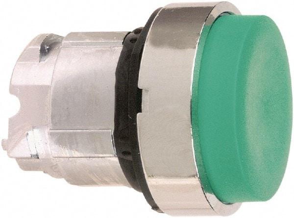 Schneider Electric - 22mm Mount Hole, Extended Straight, Pushbutton Switch Only - Round, Green Pushbutton, Maintained (MA) - Americas Tooling