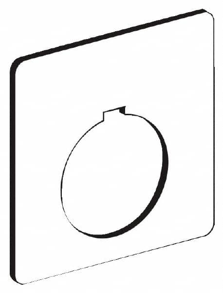 Schneider Electric - Square, Plastic Legend Plate - Blank - White Background, 30mm Hole Diameter, 57 Inch Square - Americas Tooling