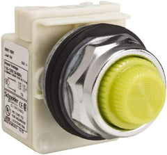 Schneider Electric - 120 VAC Yellow Lens Indicating Light - Screw Clamp Connector - Americas Tooling