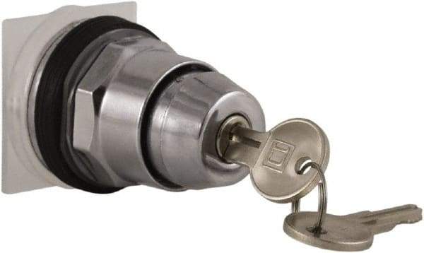 Schneider Electric - 30mm Mount Hole, 2 Position, Knob and Pushbutton Operated, Selector Switch Only - Black, Momentary (MO), without Contact Blocks, Weatherproof and Dust and Oil Resistant - Americas Tooling