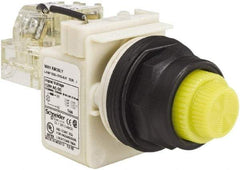 Schneider Electric - 120 V Yellow Lens LED Press-to-Test Indicating Light - Round Lens, Screw Clamp Connector, Corrosion Resistant, Dust Resistant, Oil Resistant - Americas Tooling