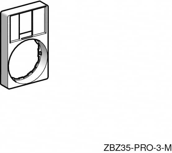 Schneider Electric - Rectangular, Legend Plate - Blank - 22mm Hole Diameter, 30mm Wide x 50mm High - Americas Tooling