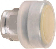 Schneider Electric - 22mm Mount Hole, Extended Straight, Pushbutton Switch Only - Round, Yellow Pushbutton, Nonilluminated, Momentary (MO) - Americas Tooling