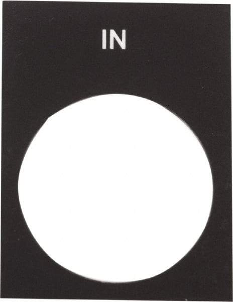 Schneider Electric - Rectangular, PVC Legend Plate - In - Black Background, White Letters, 22mm Hole Diameter, 30mm Wide x 40mm High - Americas Tooling